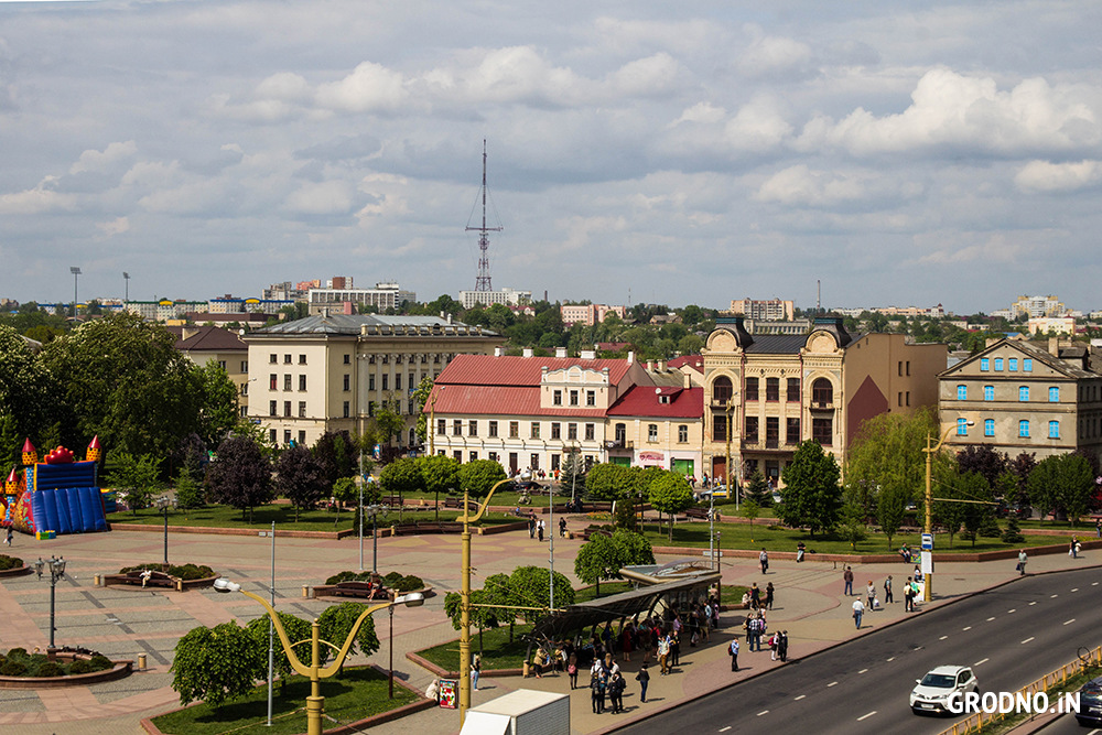 Панорама Гродно, вид на Дом купца Муравьёва