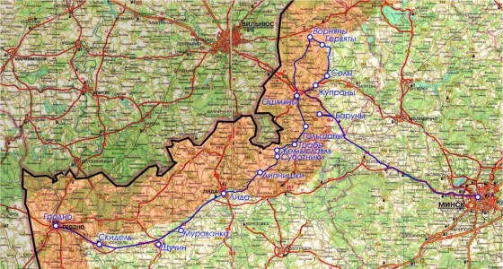 Карта приграничного движения Гродненской области