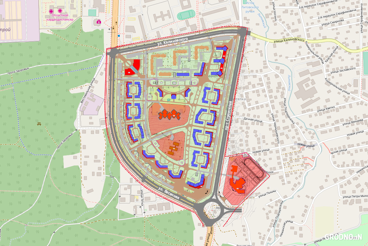 Проект детальной планировки микрорайона «Весенний» в Гродно