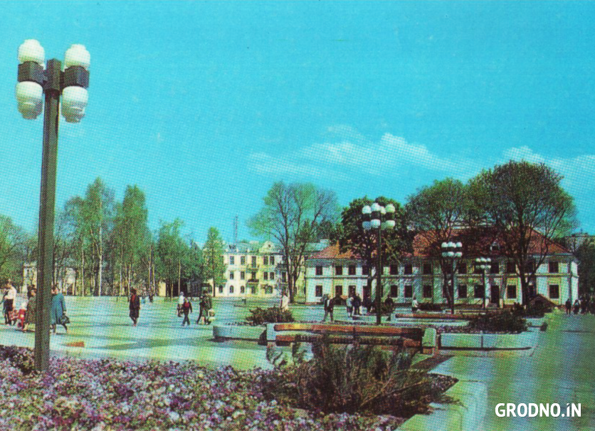 Вид на площадь Ленина в Гродно, 1992 г.