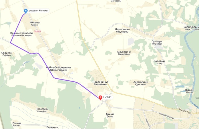 Карта-схема движения участников велогонки «Неман», gaigrodno.by
