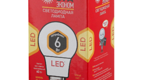Лампа светодиодная ЭРА LED smd A60-6w-827-E27 ECO